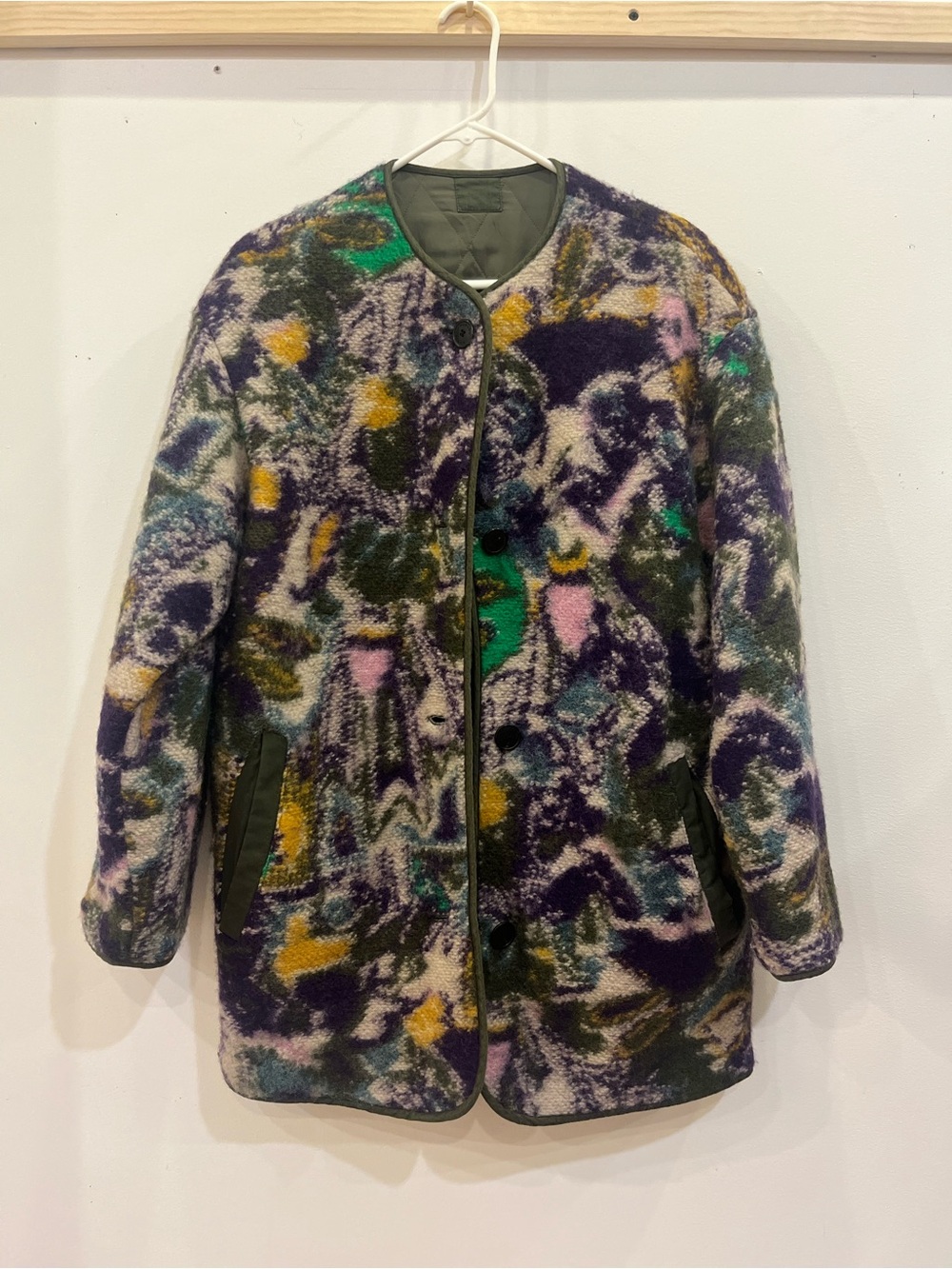 Isabel Marant Étoile Women’s Reversible Abstract Print Wool-Blend Coat